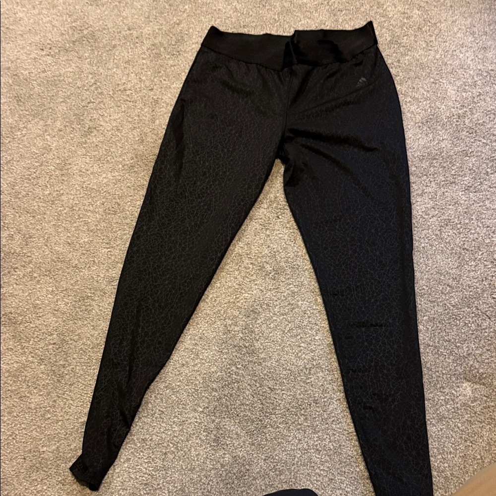 Adidas Black Patterned Leggings